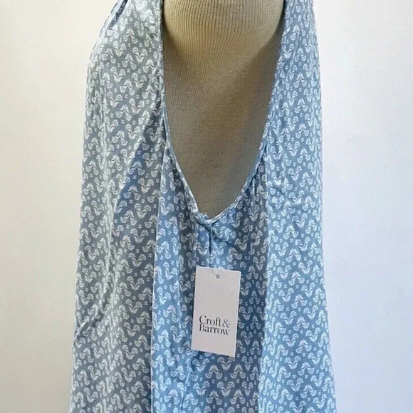 NWT CROFT&BARROW Women Sleeveless Pullover Keyhole Neckline Floral Shirt Sz PXXL - Picture 10 of 13